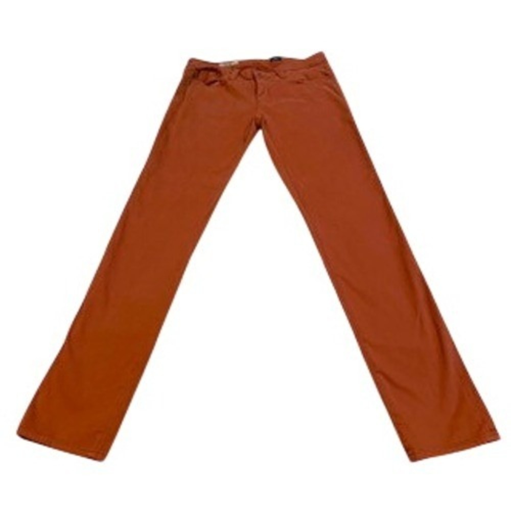 AG Adriano Goldschmied The Stilt Cigarette Leg Burnt Orange Sateen Jeans‎ 27R